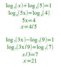 logaritmické rovnice